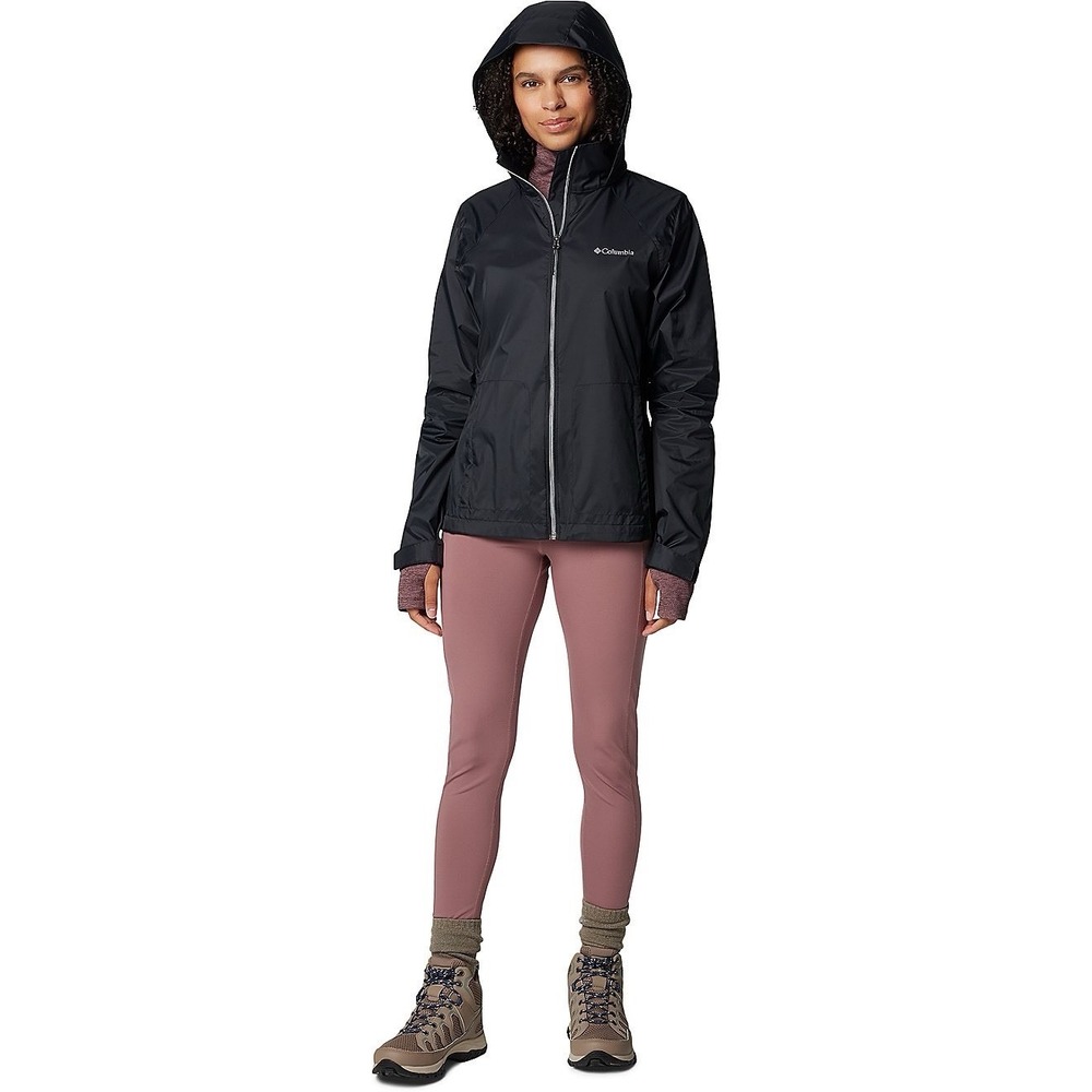 Columbia Women's M Switchback IV‎ Jacket Omni Shield Black Zip Pockets Outdoors